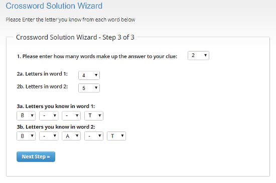 CrosswordSolver.org: crossword solution wizard