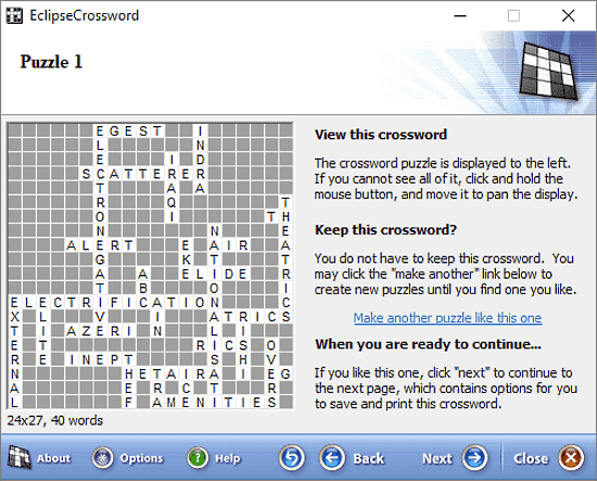 Eclipse Crossword: crossword puzzle maker software