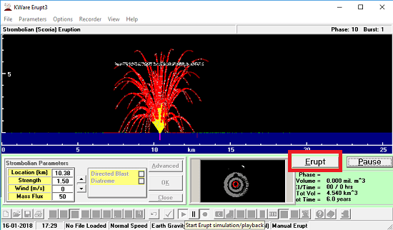 erupt start simulation