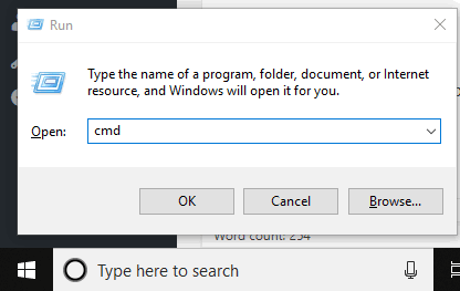 open command prompt