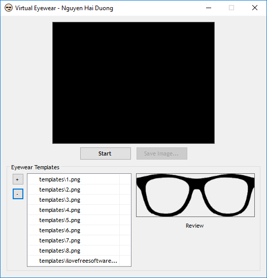 virtual eyewear interface