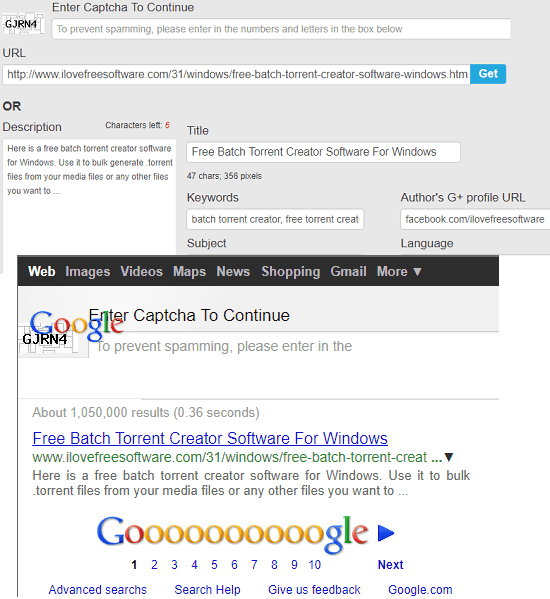 Google Search Results Preview tool