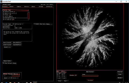 Incendia Next free 3d fractal generator