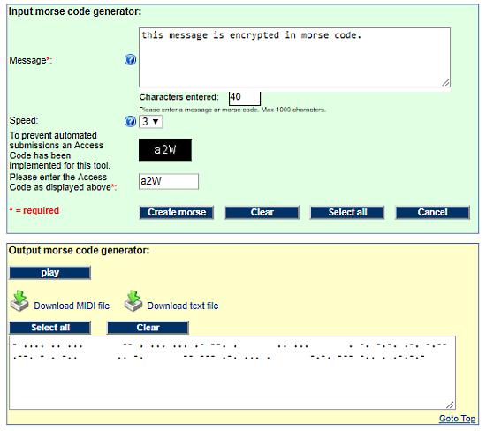 Mobile Fish: morse code audio generator