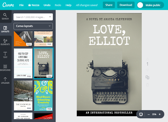 Canva: Online Book Cover Maker