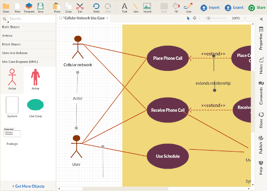 Creately: online Use Case Diagram