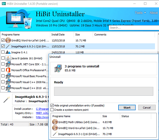 HiBit Unistaller uninstall software