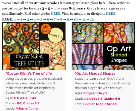 art lesson plan online