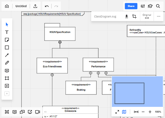 RealTimeBoard: class diagram online