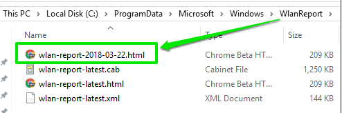 access wlan html report