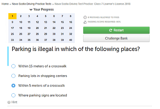 online DMV practice test