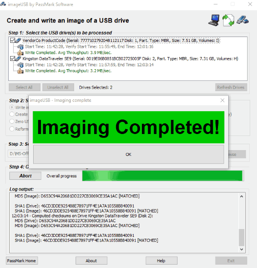 write image to multiple usb drives