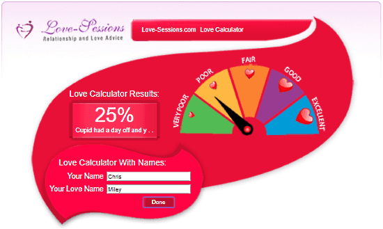 love calculator by name