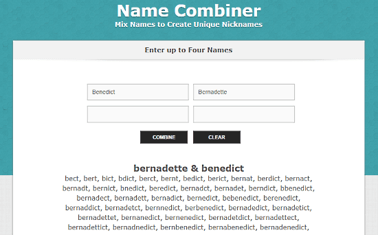 Free Couple Name Generator Website