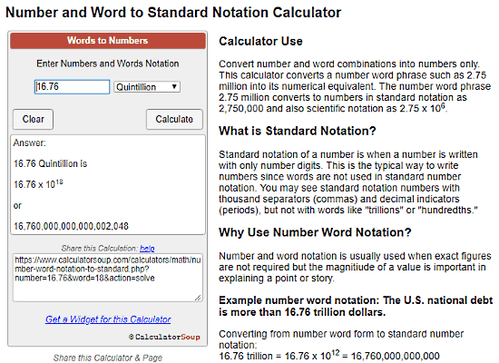 words to numbers converter