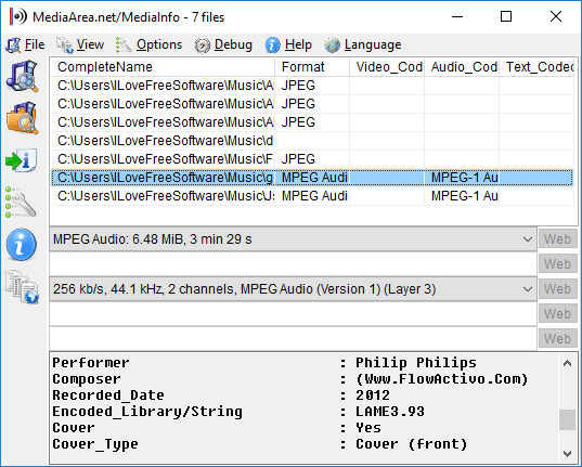 MediaInfo media file information extractor