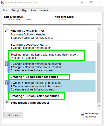 google calendar and outlook calendar synced