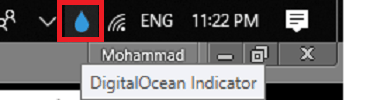 Digital Ocean Indicator in system tray