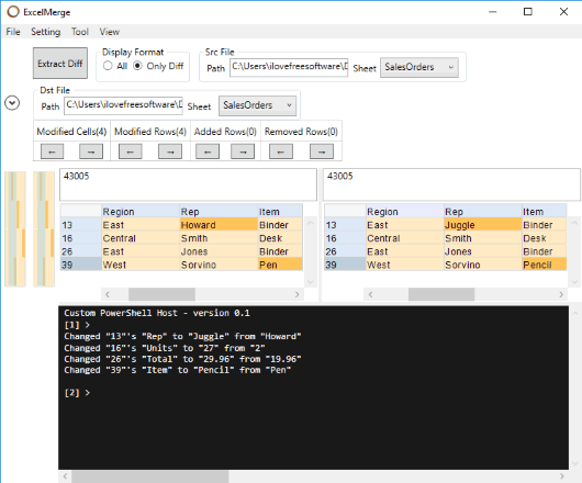 ExcelMerge- interface