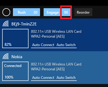 Wifinian set signal threshold value