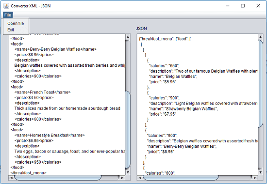 XJparser free XML to JSON converter