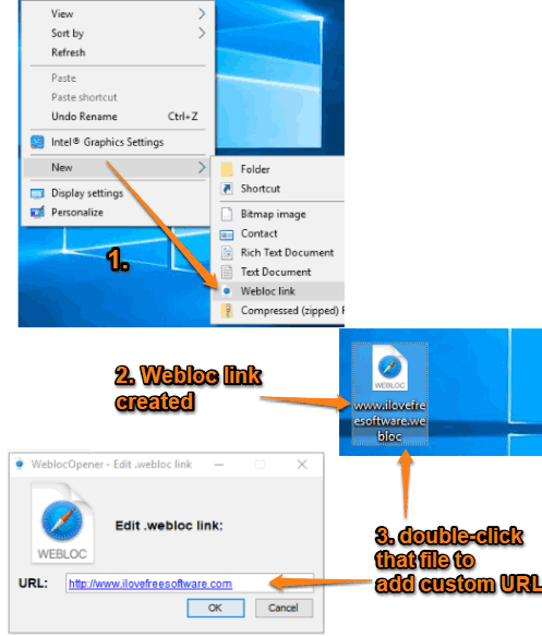 create webloc link file