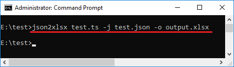 json2xlsx in action