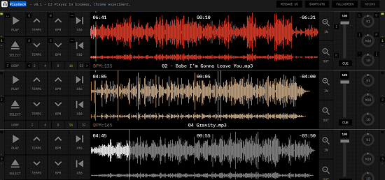 Free DJ Player in Browser PlayDeck