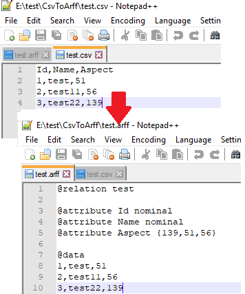 How to Convert CSV to ARFF