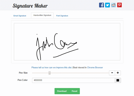 handwritten signature generator website