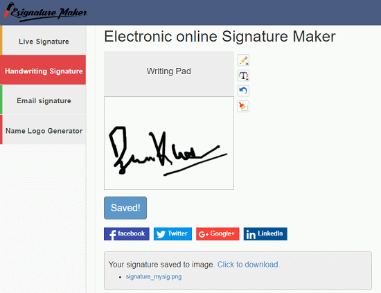 free handwritten signature generator website