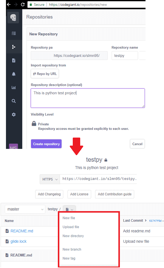 Codegiant repositories