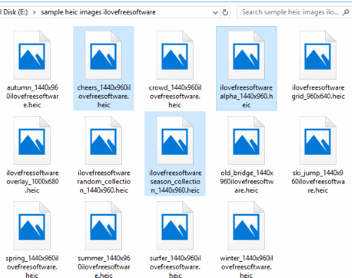 select files