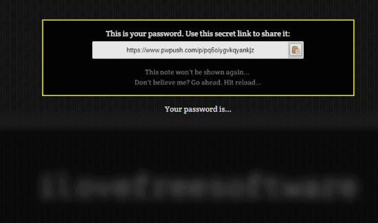 share password link