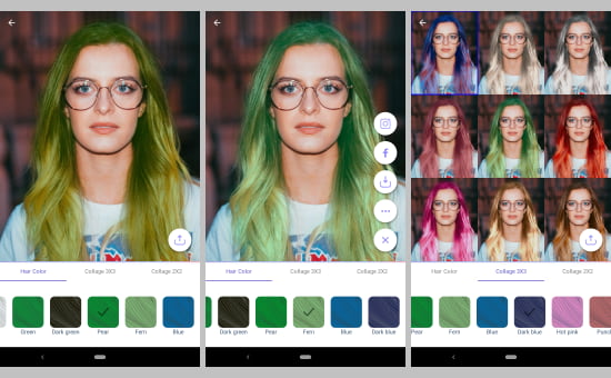 hair color changer android apps