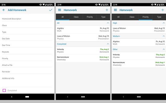 free homework planner app