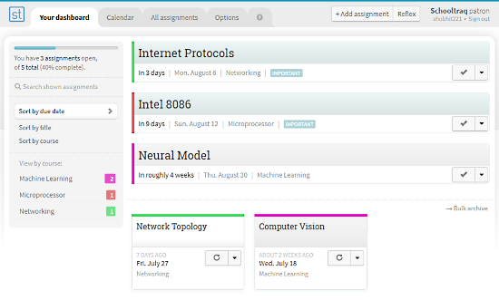 free online homework planner websites