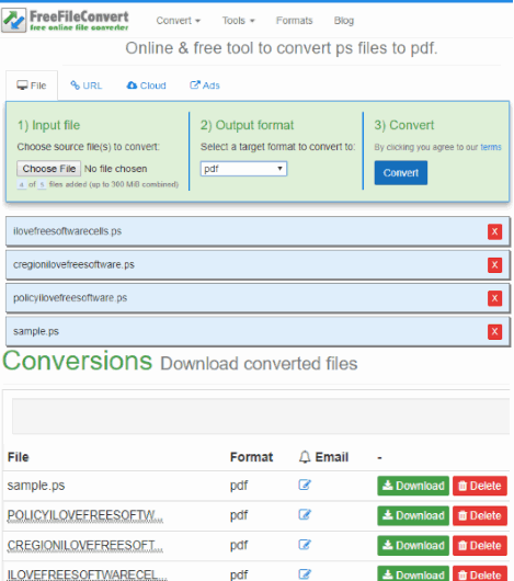 FreeFileConvert website