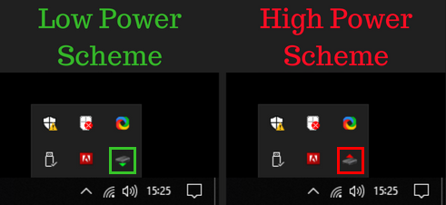 automatically change power plan based on CPU load