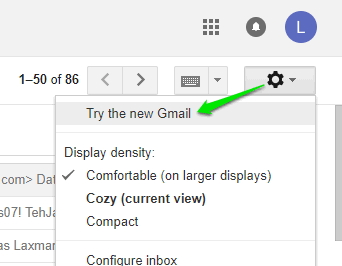 try the new gmail