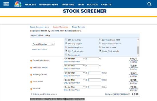 stock screener