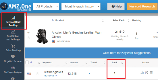 AMZ.One free amazon rank tracker