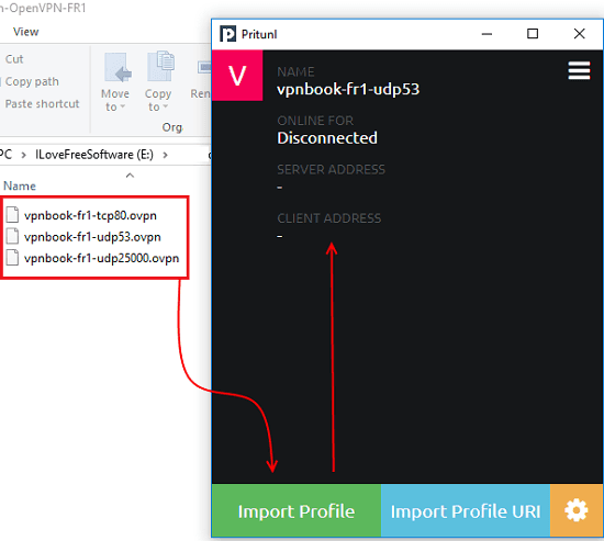 Pritunl import profile