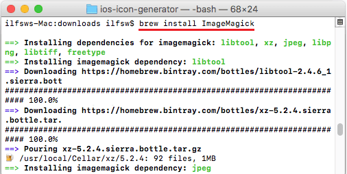 imagemagick install via homebrew