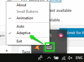 select adaptive option