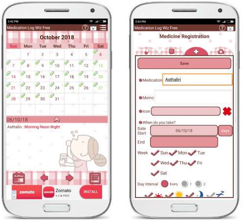 Medication Log Wiz Free medication log book app