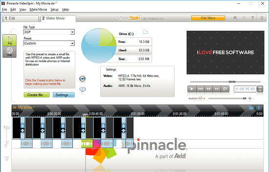 VideoSpin free video editing software for YouTube