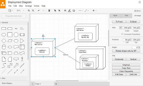 make deployment diagram online free