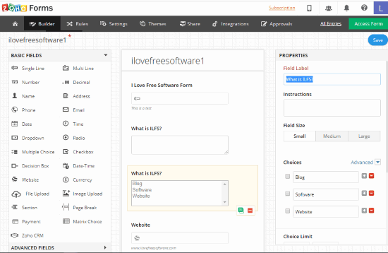 Zoho Forms