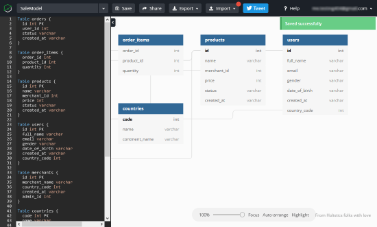 make database diagram online for free